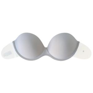 Wholesale one piece: Strapless One-piece Sponge Bra Lingerie Invisible Nude Adhesive Bra Backless U Plunge Wireless Bra