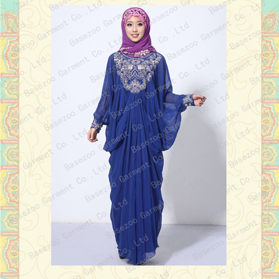 2013 Crepe Georgette Baju  Kurung  Kenaya Embroidered id 