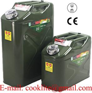 Wholesale diesel nozzle: Military Style Gasoline Storage Jerry Can Metal Fuel Water Canister Steel Petrol Tank