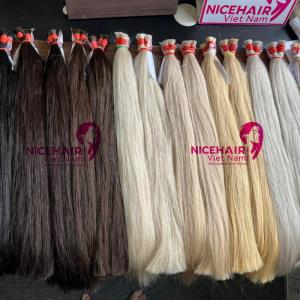 Wholesale natural hair dye: NiceHairVietnam - Human Bulk Hair Natural Straight 100% Unprocessed Vietnam Virgin Hair Extensions