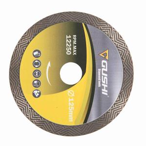 Wholesale cut marble: High Quality GUSHI Tools 125mm Wave Turbo Tile Cutting Diamond Saw Blade for Granite/ Marble