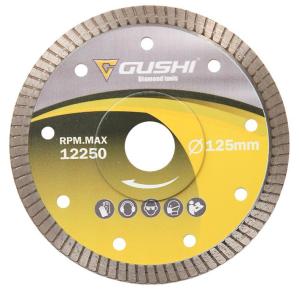 Wholesale thin blades: High Performance GUSHI Diamond Tools Wide Teeth Turbo Saw Blade for Granite/Ceramic