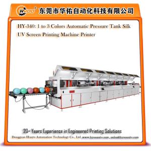 Wholesale beaded belt: HYOO HY-340 1 To 3 Colors Automatic Pressure Tank Silk UV Screen Printing Machine Printer