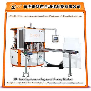 Wholesale Printing Machinery: HYOO HY-HR218 Two Colors Automatic Servo Screen Printing and UV Curing Production Line