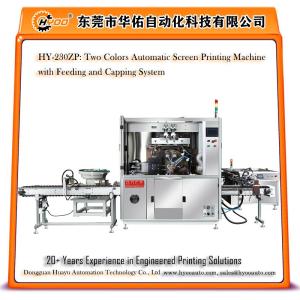Wholesale plastic centrifuge tube: HYOO HY-230ZP Two Colors Automatic Screen Printing Machine with Feeding and Capping System