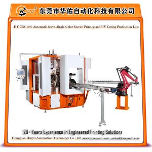 Wholesale beverage processing machine: HYOO HY-CNC106 Automatic Servo Single Color Screen Printing and UV Curing Production Line