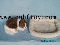 Sell plush breathing dog,synthetic fur breathing cat