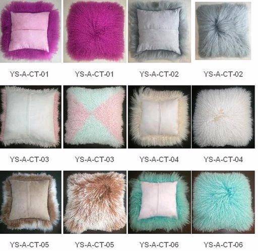 Mongolian Lamb Fur Pillow Cushion Id 3541587 Buy China Curly