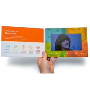 Wholesale lcd video brochure: Advertising Promotion Video Brochure Card 7 Inch LCD Screen Book Digital Catalog