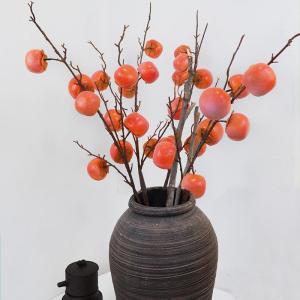 Wholesale home decoration: Home Decoration Floral Simulation Plastic Fruit with Frost and Dried Branches Simulation Persim