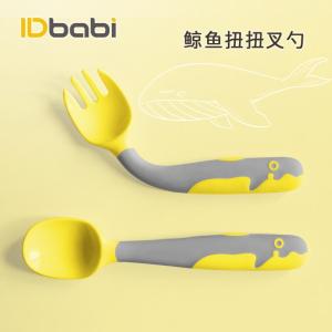 Wholesale baby: Popular Baby Soft Food Grade Silicone Spoon and Fork Baby Feeding Training Spoon