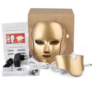 Wholesale led spot light: 7 Colors Light Photon PDT Electric LED Beauty Face Mask with Neck