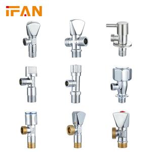 Wholesale high pressure valve: IFAN Brass Angle Valve Safety CW617N High-Pressure Toilet Water 90 Degree 1/2 3/8 Brass Angle Valve