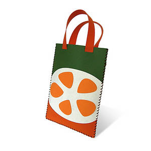 Wholesale diy strap: DIY Felt Sewing Kit Educational Toy for Children Safe Needle Bag Orange