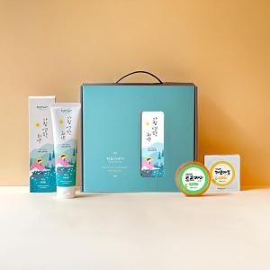 Wholesale apple extract: Refreshing Morning Herbal Toothpaste 2pcs & Herbal Soap 2pcs Set Vaegan