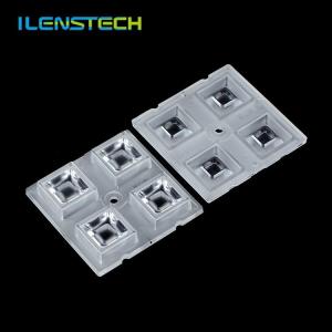 Wholesale module lens: Ilenstech LED Module Lens for Street Light 2x2 4 in 1 90 Degree 5050 LED Lens 50mmx50mm