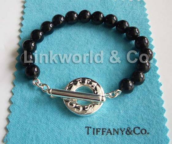 tiffany black onyx bead bracelet