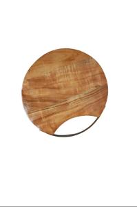 Wholesale Cutting Boards: Inaithiram CBC12PL Round Acacia Wood Wooden Chopping Board 12 Inch for Kitchen with Metal Handle