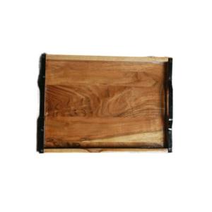 Wholesale serving tray: Inaithiram STBH14 Acacia Wood Rectangular Wooden Serving Tray / Breakfast Serving Tray 14 Inch