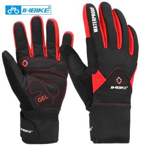 Wholesale warm gloves: INBIKE Anti Skid Touch Screen Windproof Warm Waterproof MTB Bike Road Bicycle Cycling Gloves IF966
