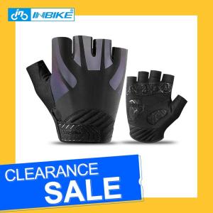 Wholesale bicycle glove: INBIKE Men Thickened Palm Pad Half Finger Reflective Bicycle MTB Cycling Gloves MH339