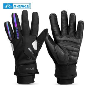 Wholesale gym glove: INBIKE Men Thermal Gym Thick Gel Padded Reflection MTB Bike Bicycle Cycling Riding Gloves WF249