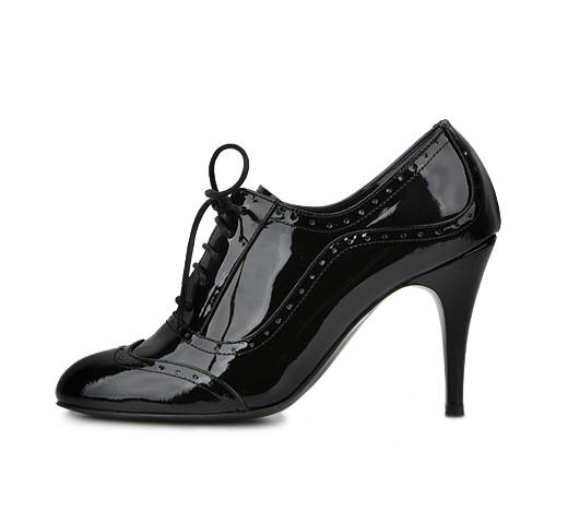 womens leather oxford heels