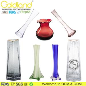 Wholesale handmade flower: Glass Vase Custom Glass Flower Vase Clear Glass Vase Colored Glass Vases