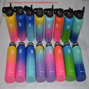 Wholesale stainless steel flask: Hydro Flask Sports Water Bottle Stainless Steel Insulated Wide Mouth Lid Drink
