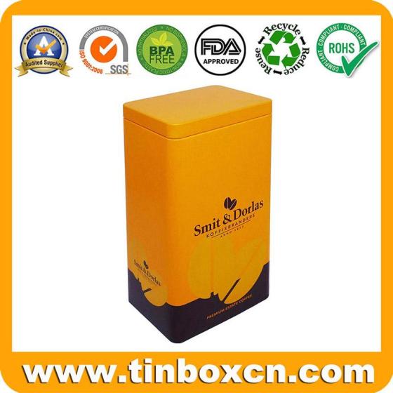 Sell Customized Airtight Coffee Tin Box With Plug Lid and Flush Appearance