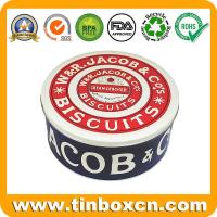 Sell JACOB Branded Round Biscuit Tin Can with Custom Printing