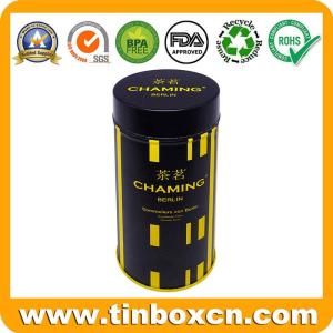 Wholesale consumer packaging: Premium Matt Finish Airtight Round Tea Tin Caddy with Inner Lid and Rivet
