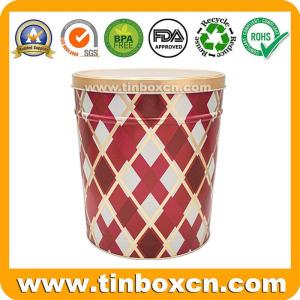 Wholesale for building decoration: 3.5 Gallon Bulk Wholesale Custom Popcorn Tin Can for Christmas and Holiday