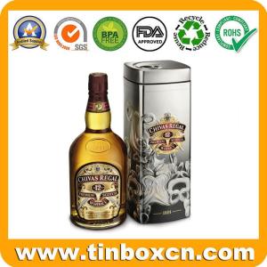 Wholesale wine package: CHIVAS Premium Whisky Tin Box with Custom 3D Embossing and Printing