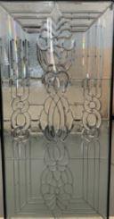Wholesale tempered glass decoration: 80 X 25in Door Leaded Glass