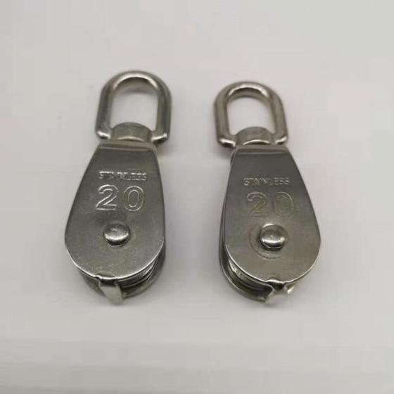 High Quality Stainless Steel Heavy Steel Single Wheel Swivel Lifting Rope Pulley Block