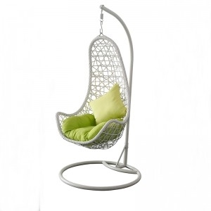 Simple Design White Rattan Wicker Outdoor Hammock Chair Set Supplier