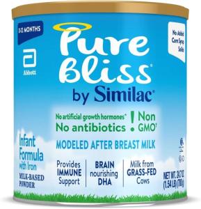 Wholesale infant: Pure Bliss by Similac Infant Formula, Gentle, Easy To Digest, Non-GMO, Powder, 24.7-oz Can