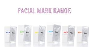 Wholesale set: BEOTI Facial Mask Range - L-Ascorbic Acid, Hyaluronic Acid, Collagen, Peptide, Sake Vinasse,Q10 Mask