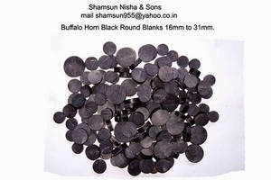 Wholesale cow horn buttons: Buffalo Horn Black Blanks for Buttons