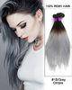 1B Gray Ombre Human Hair Extension Weave Silky Straight 100%...
