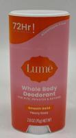 Wholesale stick: Lume Whole Body Deodorant Smooth Solid Stick PEONY ROSE 2.6oz