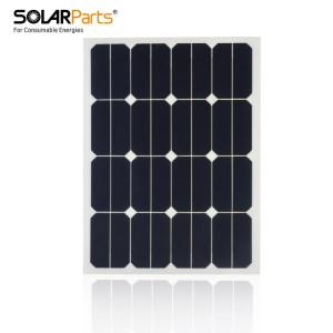 Wholesale box: Solarparts 18V/30W Semi-flexible Solar Panel with Junction Box/Alligator Clamp for Battery Charging