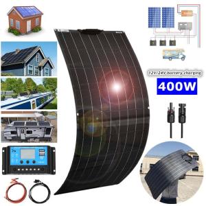 Wholesale customs clearance: 4*100W Flexible Solar Panes Solpanel Sonnenkollektor 12V 24V Kit
