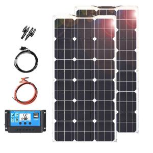 Wholesale pv: Monocrystalline Cell Solar Panel 160W 18V Flexible Waterproof PV Connector