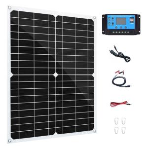 Wholesale mobile phone accessories: 25w 18V Flexible Solar Panel 10-60A 5V/12V Controller Optional Car Charger for RV,Boat Cabin Home