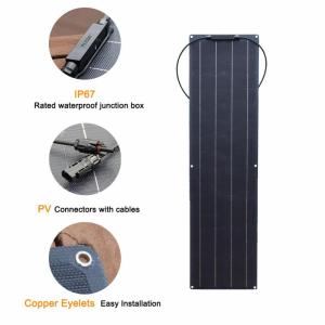 Wholesale extension cable: 16v/3.12A 50W ETFE Flexible Solar Panel for Marine RV Boat and Battery Charger