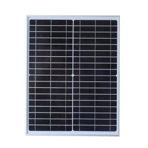 Wholesale m: 18V 20W Mono Glass Solar Panel 410x320x17mm White Backsheet with Junction Box and 2m Cable