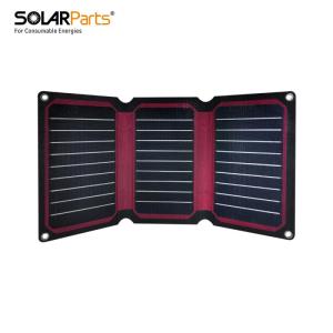 Wholesale 4 port usb charger: 5V15W Sunpower Solar Folding Bage 495x260x3mm with ETFE and USB Socket for Hiking Camping Traveling