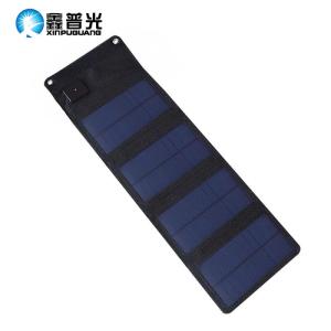 Wholesale portable mobile charger: 5V 7W 165X500mm Solar Mobile Phone Charger Black Waterproof Solar Portable Mobile Charger for Laptop